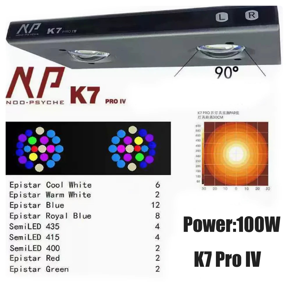 Reef Lighting - Noopsyche NP K7Pro IV 100W Aplikacja