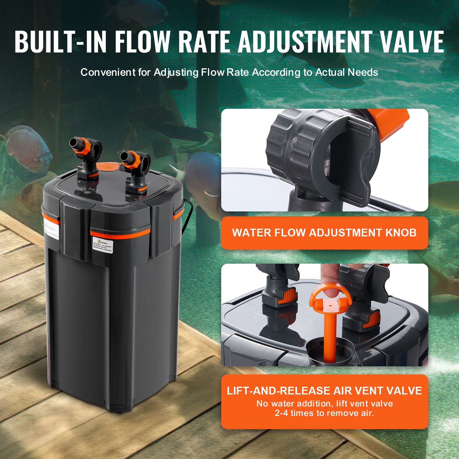 Filtr do akwarium 528GPH, 5-st – Reef Tank Filter recenzja i cena