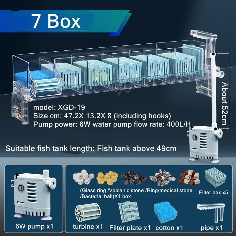 220V akwarium naścienny wałek  – Reef Tank Filter recenzja i cena